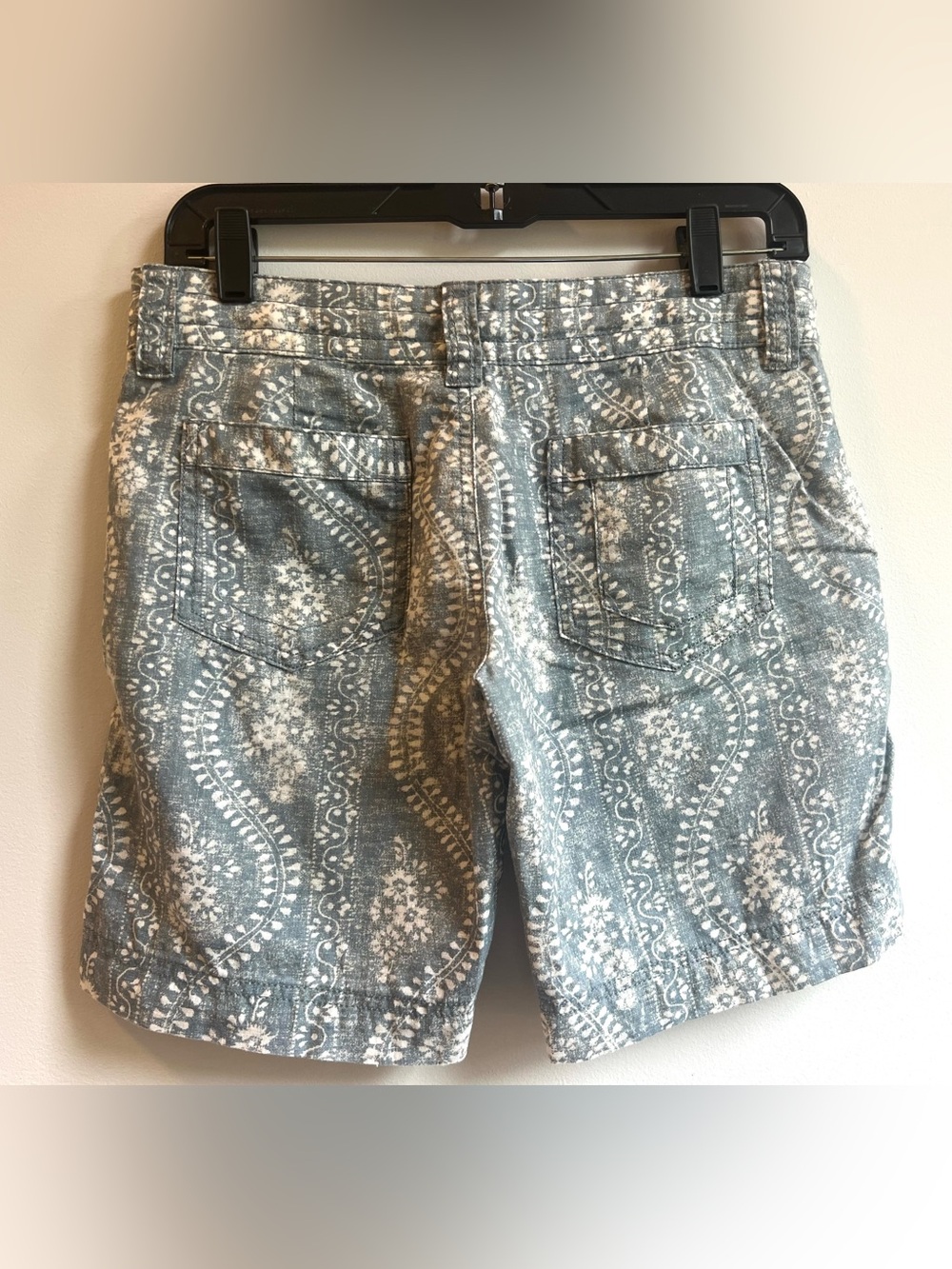 Patagonia Casual Hemp and Organic Cotton Blue Printed Women’s Shorts - Picture 3 of 7
